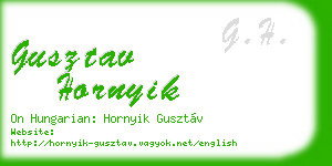 gusztav hornyik business card