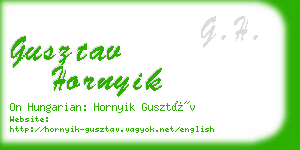 gusztav hornyik business card